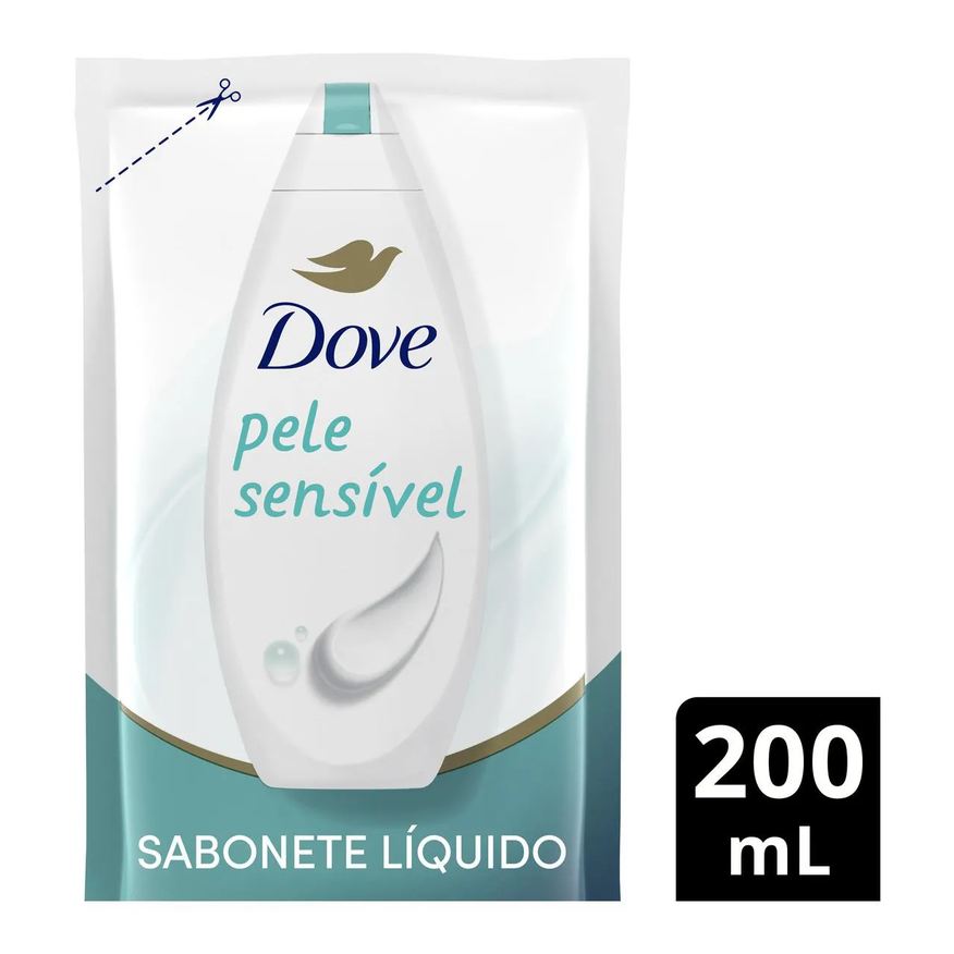 Dove Refil Sabonete Líquido Pele Sensível com Glicerina 200ml