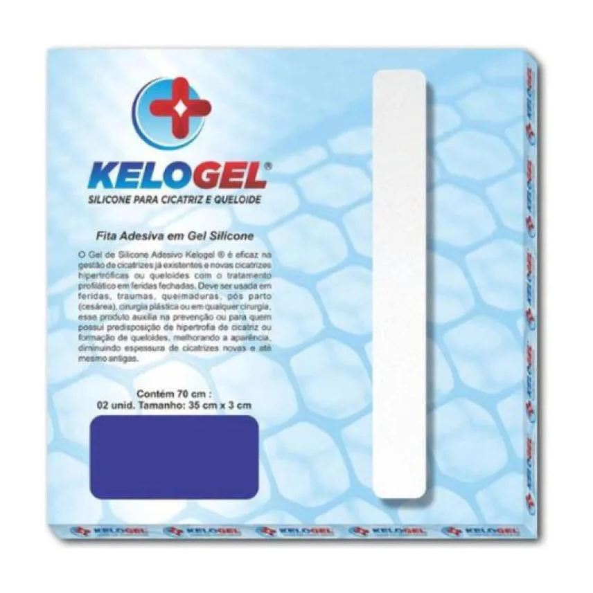 Kelogel Fita Gel de Silicone para Cicatriz 70x3cm ( 2 Fitas de 35cm) 1un