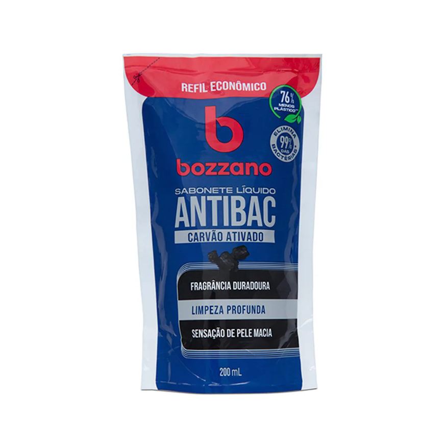 Bozzano Sabonete Líquido Antibac Carvão Ativado Refil 200ml