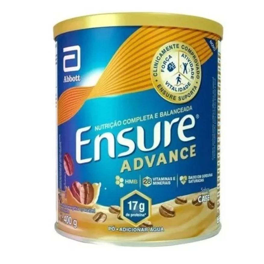 Abbott Ensure Advance Cafe Baunil 400g com 28 Vitaminas Senior