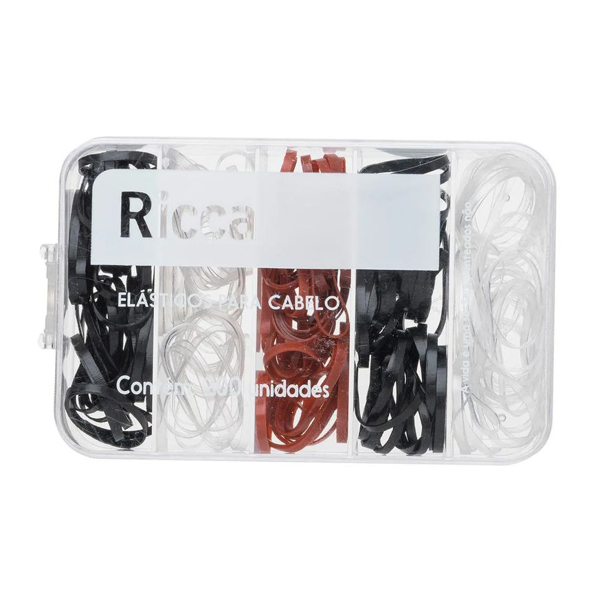 Ricca Elástico de Cabelo Invisíveis - 200 unidades