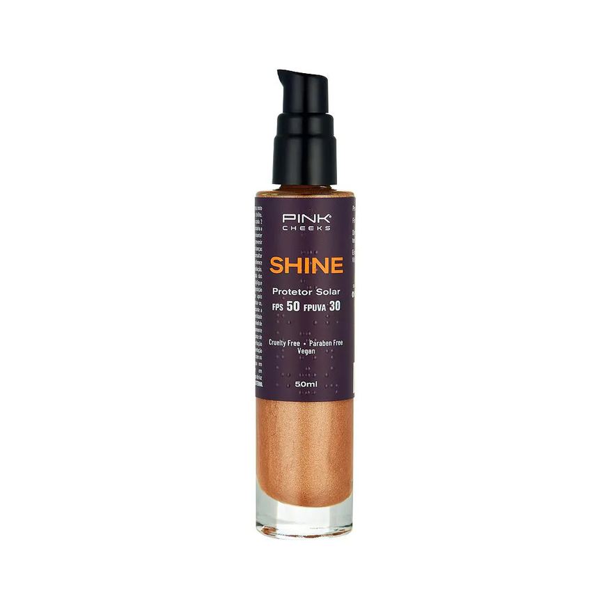 Pink Cheeks Protetor Solar Iluminador Shine Fps50 50ml - Toque Seco