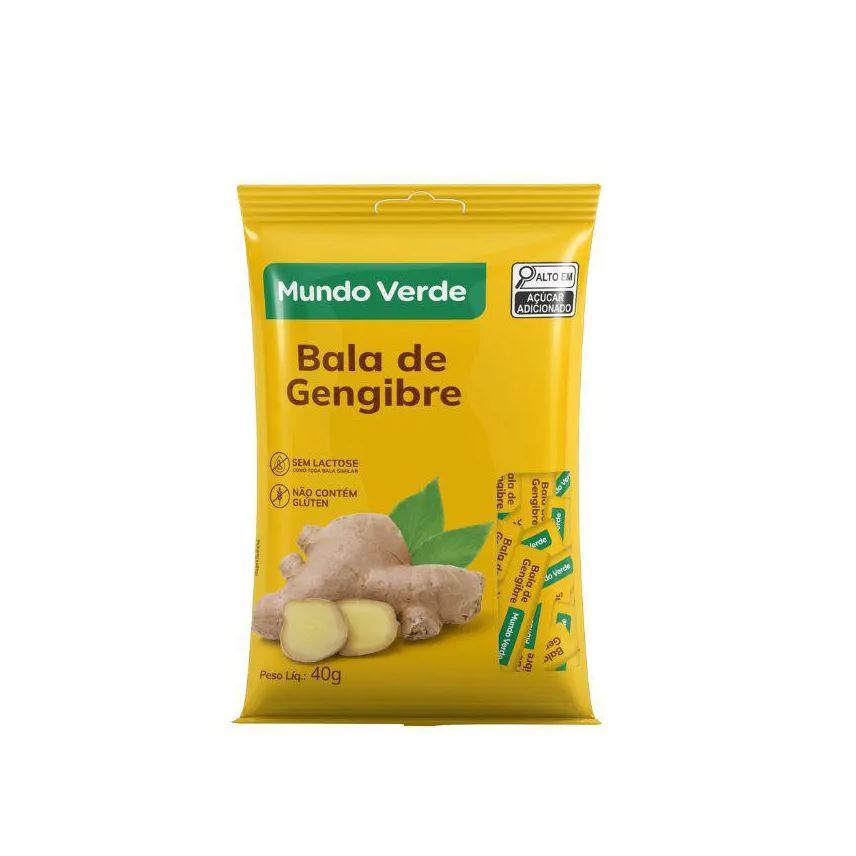 Mundo Verde Bala de Gengibre 40g