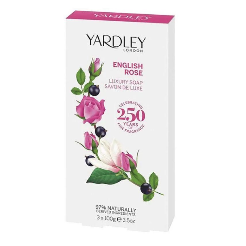 Yardley Kit Sabonetes em Barra English Rose 3 X 100g Cada