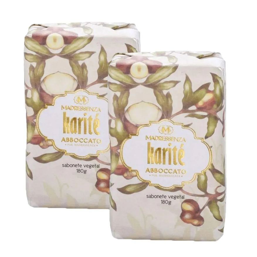 Madressenza Kit 2 Sabonetes em Barra Karité 180g
