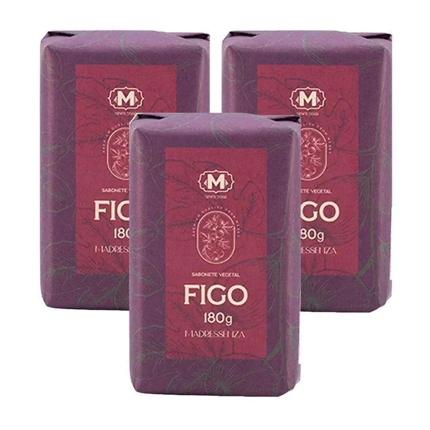 Madressenza Kit 3 Sabonetes em Barra Figo 180g