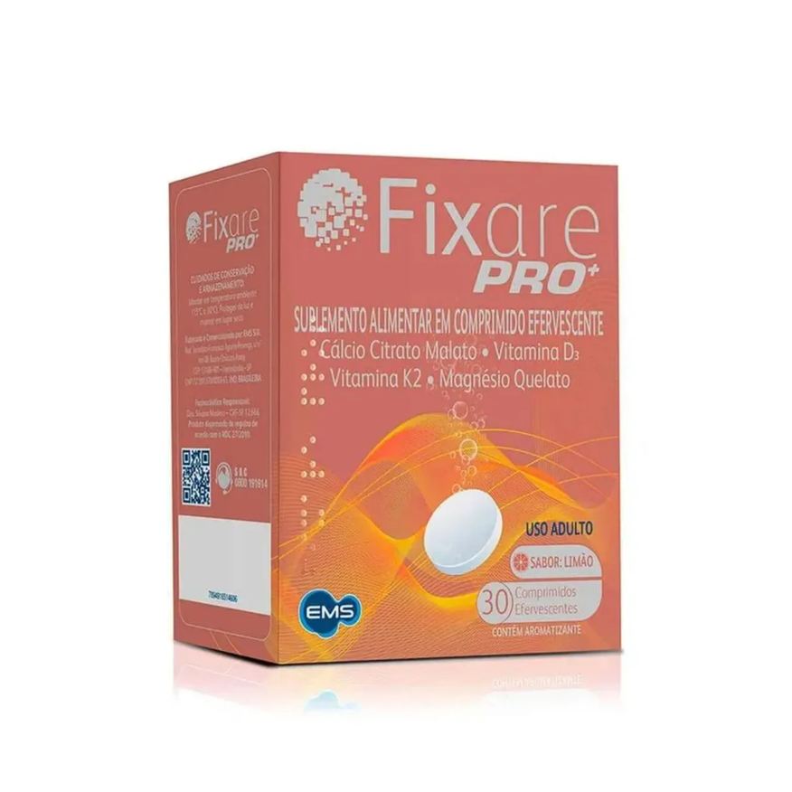 Alimentar Suplemento Cálcio Fixare Pro+ Limão 30 comprimidos efervescentes