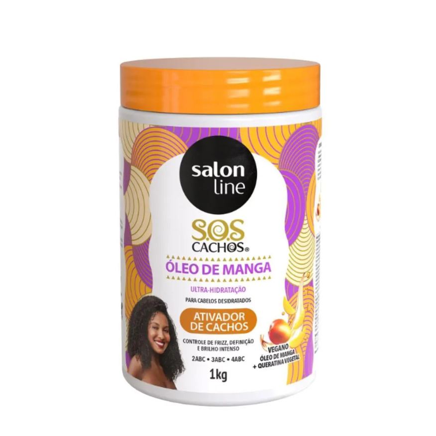 Salon Line Ativador de Cachos Óleo de Manga Sos Cachos Ultra-hidratação 1kg
