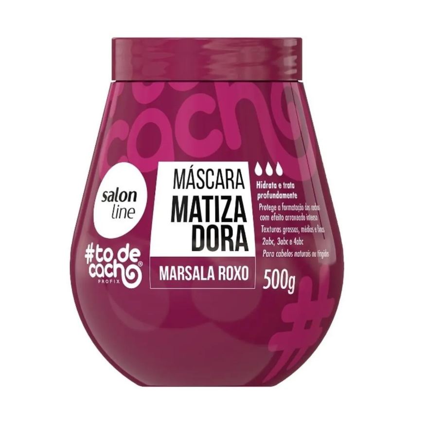 Salon Line Máscara Matizadora #todecacho Marsala Roxo 500g