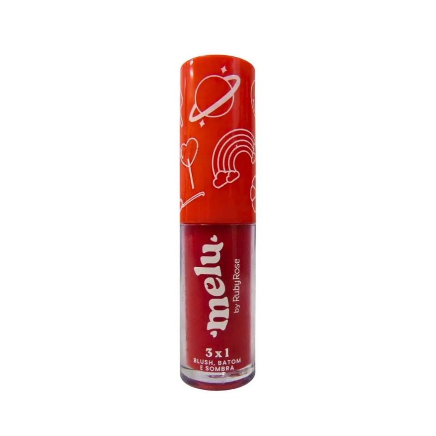 Ruby Rose Blush, Batom e Sombra 3x1 Melu By Sweetheart 03 4,1ml