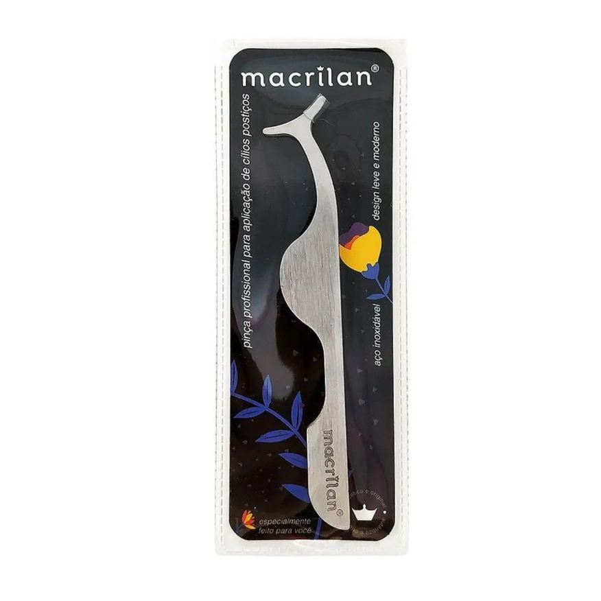 MACRILAN PINçA PROFISSIONAL PARA APLICAçãO DE CíLIOS POSTIçOS PI-11
