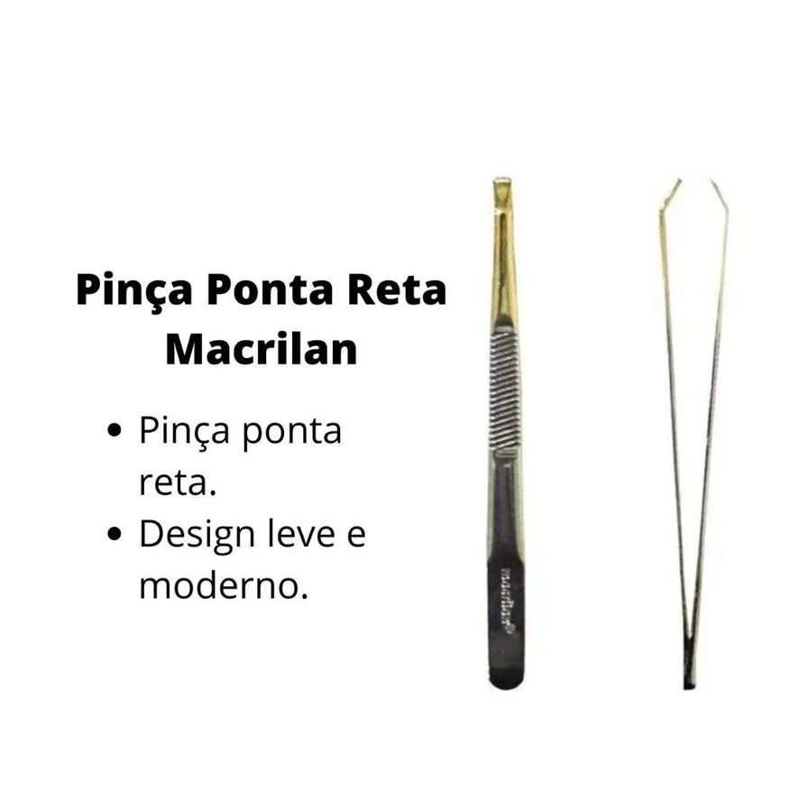 Macrilan Pinça Profissional Ponta Reta Pi-4