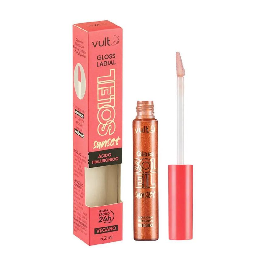 Vult Gloss Labial Soleil Sunset Ácido Hialurônico Bronzeada 5,2ml