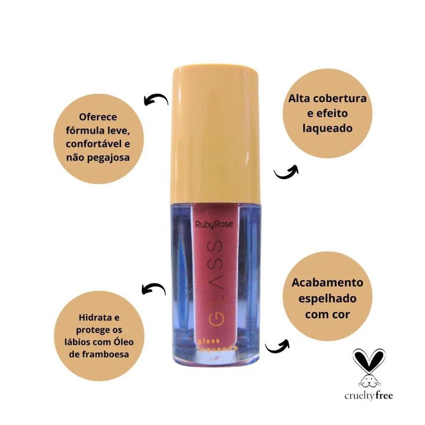 Ruby Rose Gloss Laqueado Glass Bg03 3ml