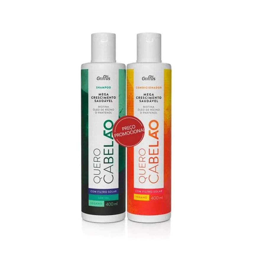 Griffus Kit Quero Cabelão Shampoo + Condicionador 400ml