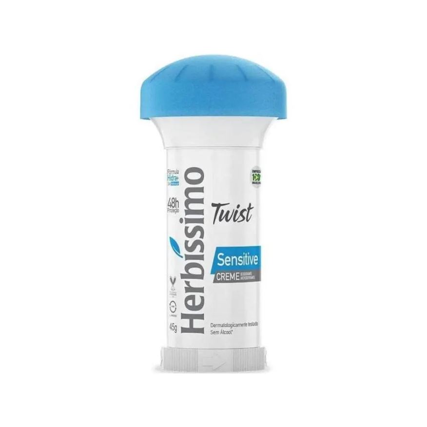 Herbíssimo Desodorante Antitranspirante Creme Twist Sensitive 45g