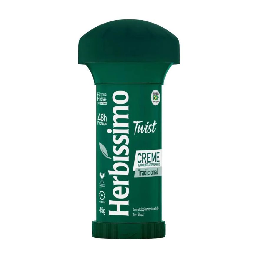 Herbíssimo Desodorante Antitranspirante Creme Twist Tradicional 45g