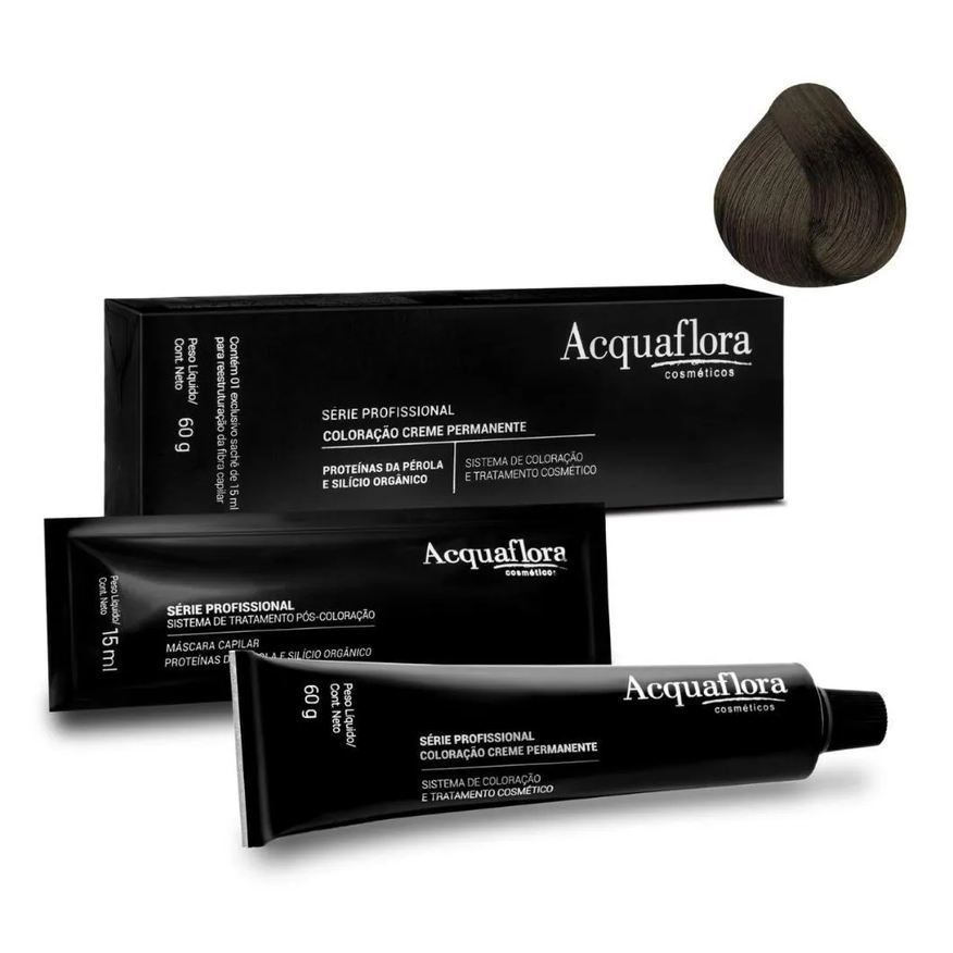 Acquaflora Coloração Creme Permanente 5.73 Castanho Claro Marrom Dourado 60g