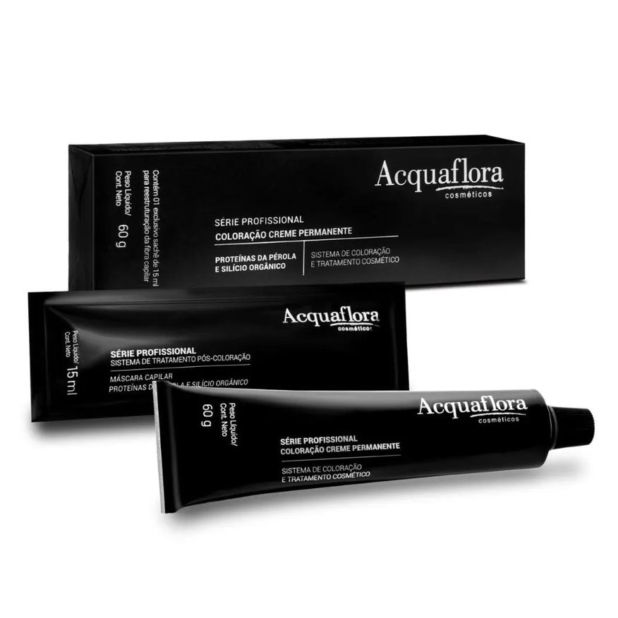 Acquaflora Coloração Creme Permanente 55.664 Castanho Claro Vermelho Intenso Acobreado 60g