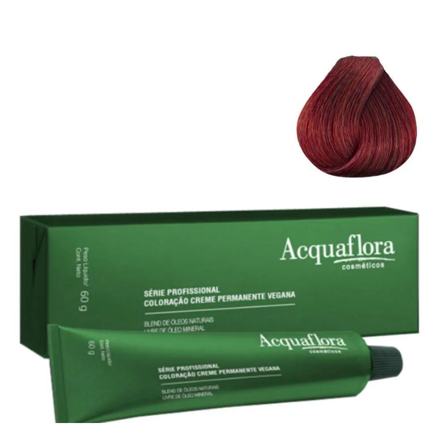 Acquaflora Coloração Creme Vegana 77.66 Louro Natural Vermelho Intenso Especial 60g