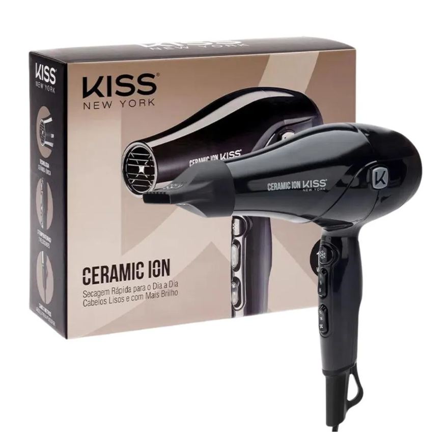 Kiss Secador New York Ceramic Ion 1900w 127v Bdp5br