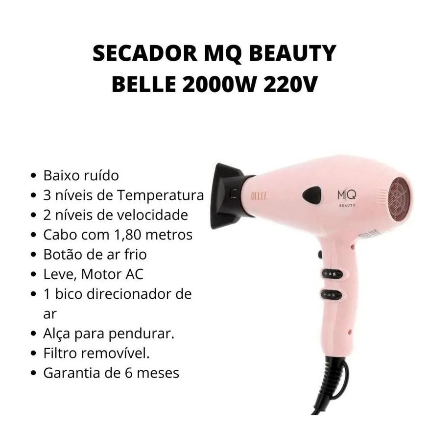 Mq Secador Beauty Belle 2000w 220v
