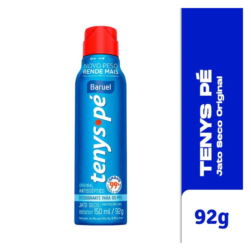 Tenys Pe Desodorante para os pés Tenys Pé Jato Seco Original com 150ml
