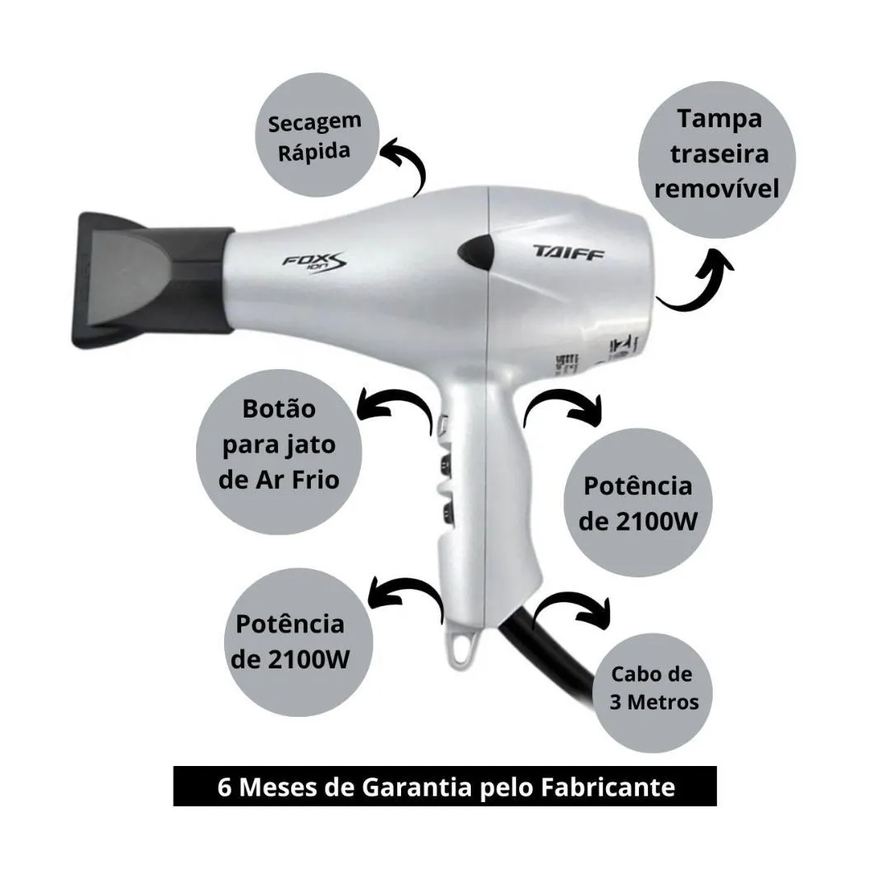Taiff Secador Fox Ion S 2100w 127v