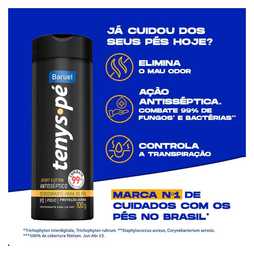 para Talco os Pés Tenys Pé Sport Edition