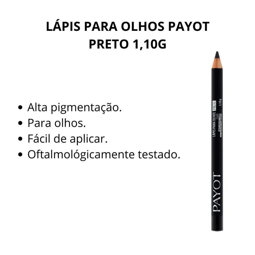 Payot Lápis para Olhos Preto 1,10g