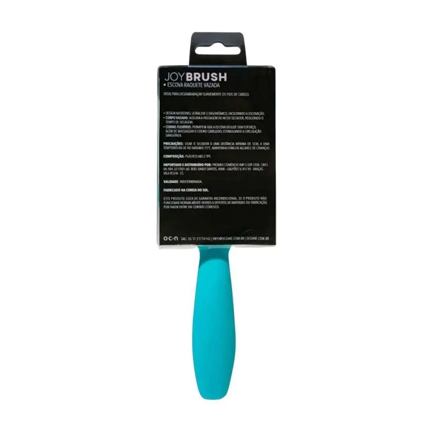 Raquete Escova Vazada Oceane Joy Brush Azul