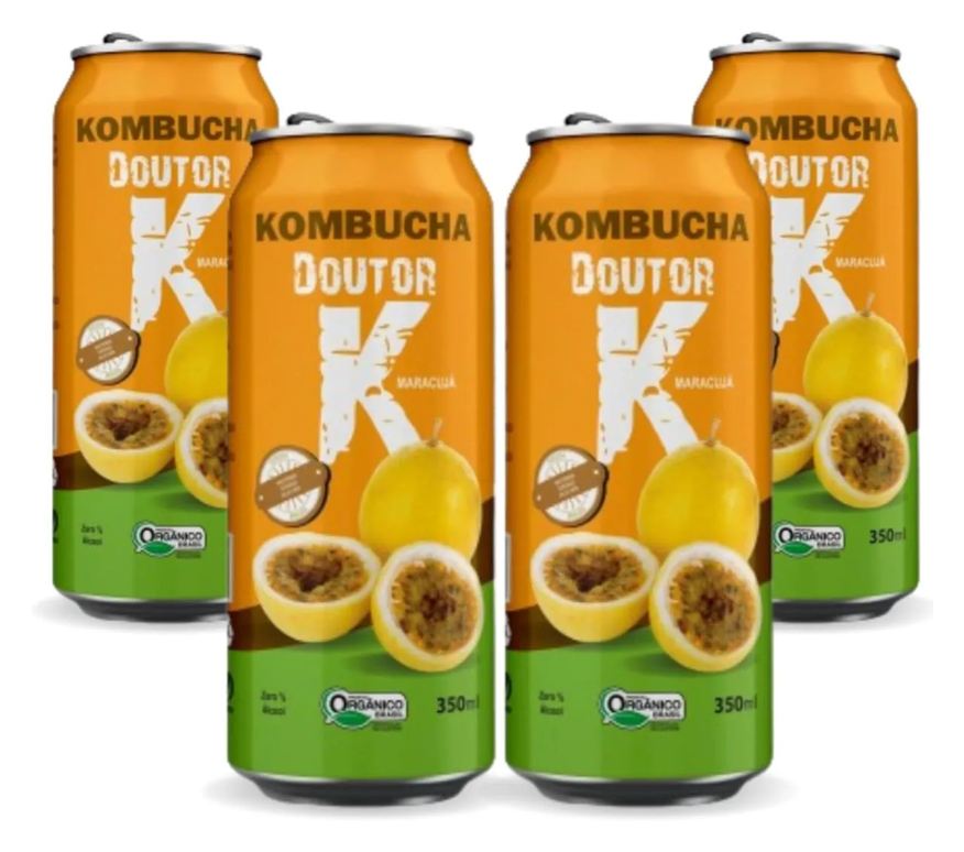 Kombucha Doutor K 4x Kombucha Maracujá 350ml Doutor K
