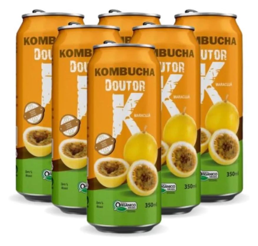 Kombucha Doutor K 6x Kombucha Maracujá 350ml Doutor K