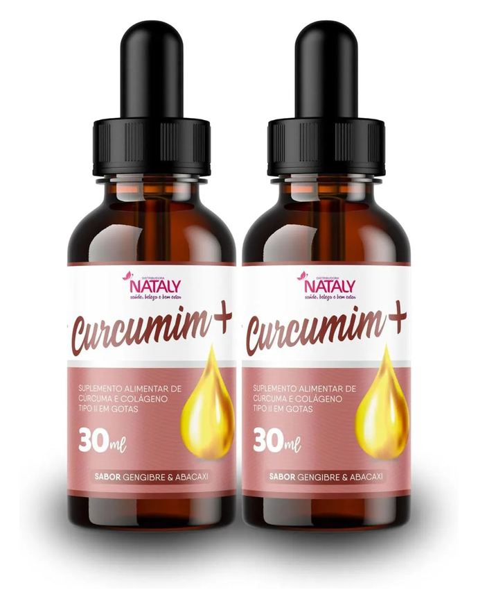Nataly 2x Curcumim+ Curcumina e Colágeno Tipo Ii em Gotas 30ml
