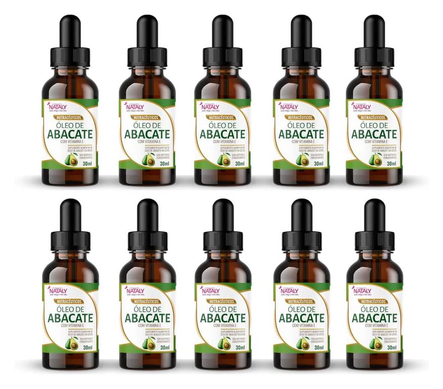 Nataly 10x Óleo de Abacate e Vitamina e em Gotas 30ml