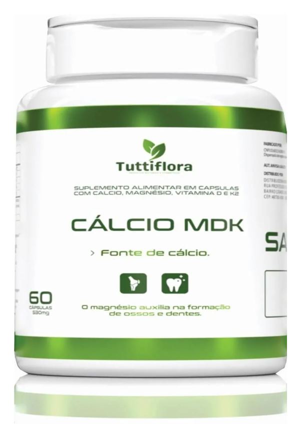 Tuttiflora Cálcio Mdk (cálcio, Magnésio, Vitamina D e Vitamina K2) 60 Capsulas de 530mg
