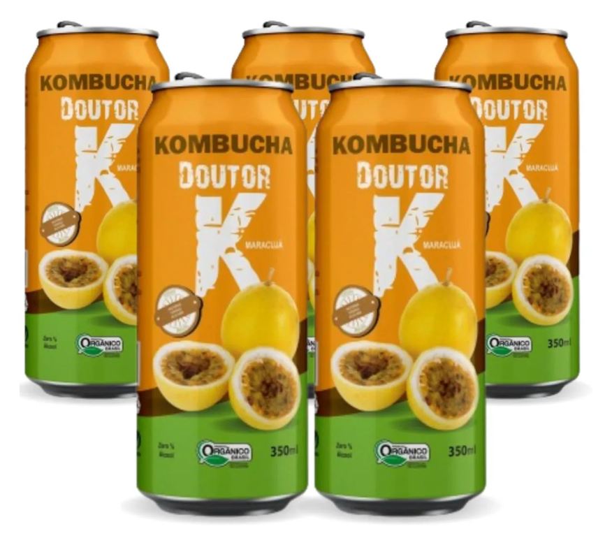 Kombucha Doutor K 5x Kombucha Maracujá 350ml Doutor K