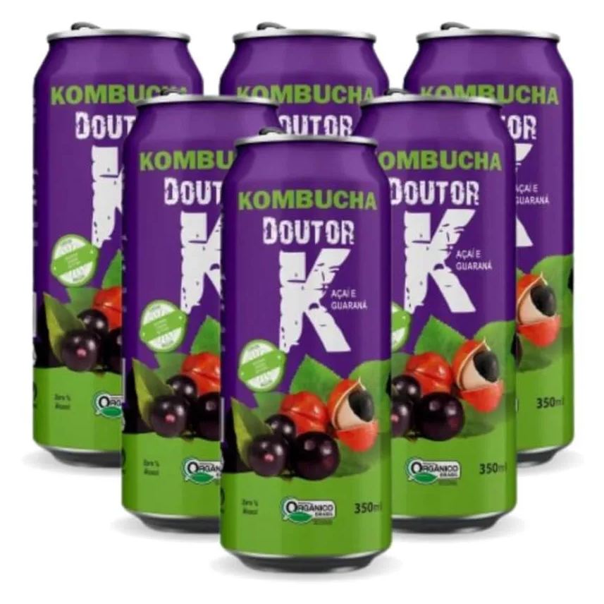 Kombucha Doutor K 6X KOMBUCHA GUARANá E AçAí 350ml DOUTOR K