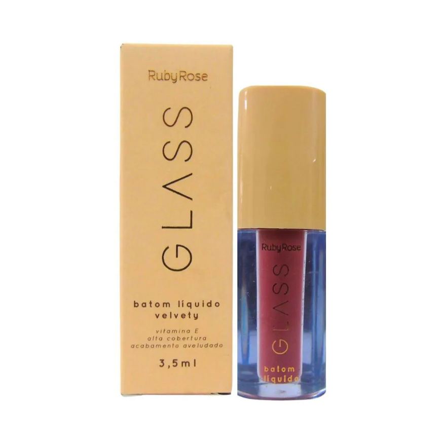 Ruby Rose Batom Líquido Velvety Glass Bg03 3,5ml