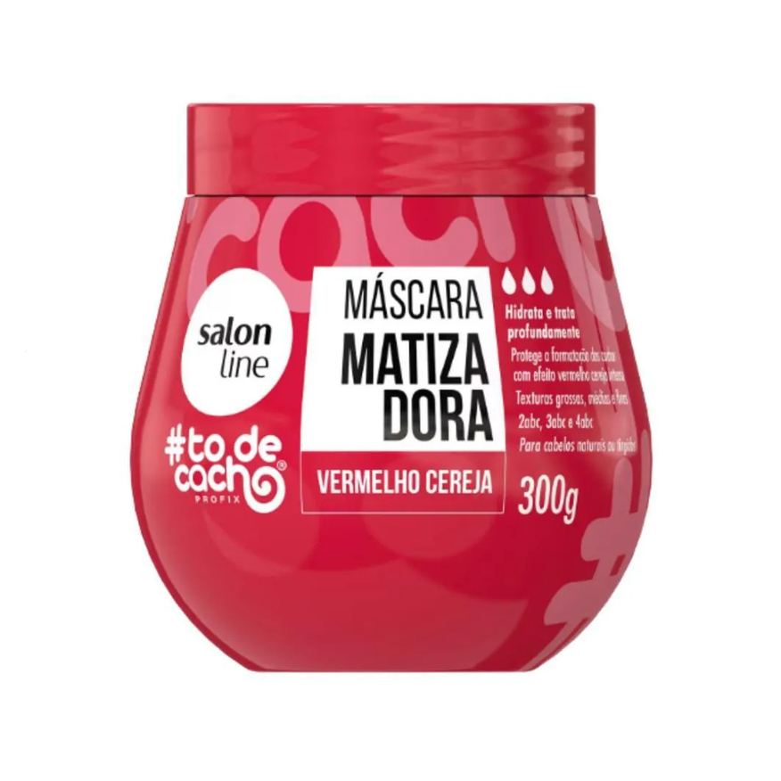 Salon Line Máscara Matizadora #todecacho Vermelho Cereja 300g