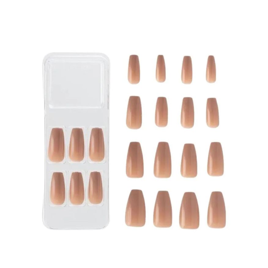 Postiças Unhas Colors Kiss New York Nude Bailarina Longo