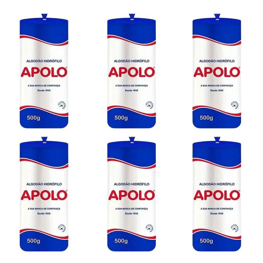 Algodão Kit Hidrófilo Apolo em Rolo 500g C/6