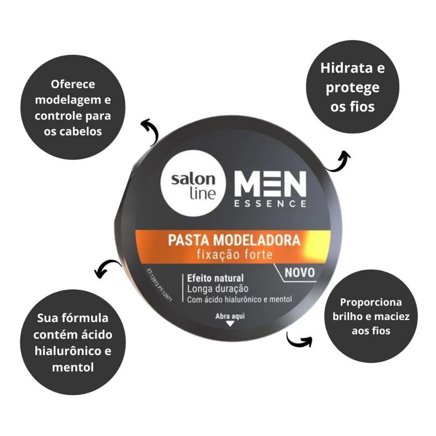 Salon Line Pasta Modeladora Men Essence Efeito Natural 60g