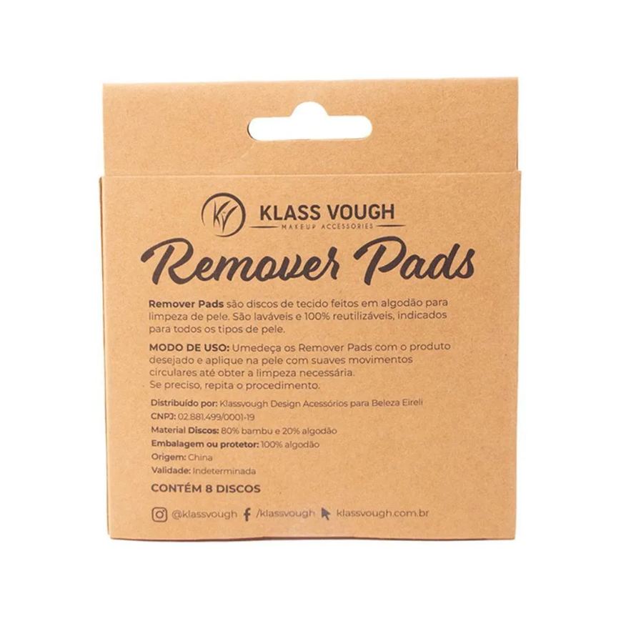 de Lenço Tecido Remover Pads Klass Vough com 8 Discos