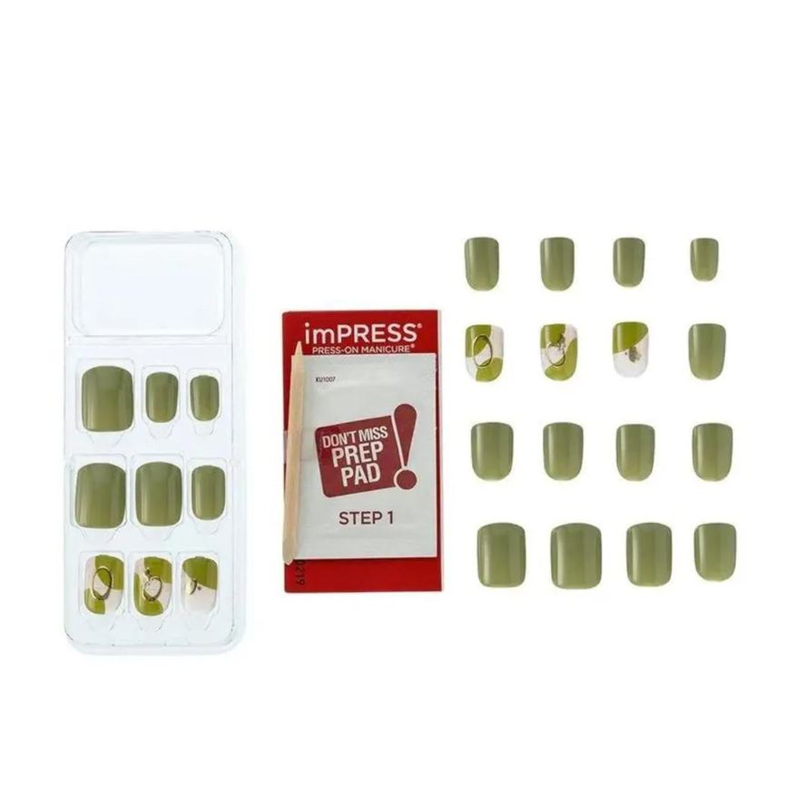 Autocolantes Unhas Kiss Impress Nail Art Before Sunrise Quadrado Curto C/30un Im35b