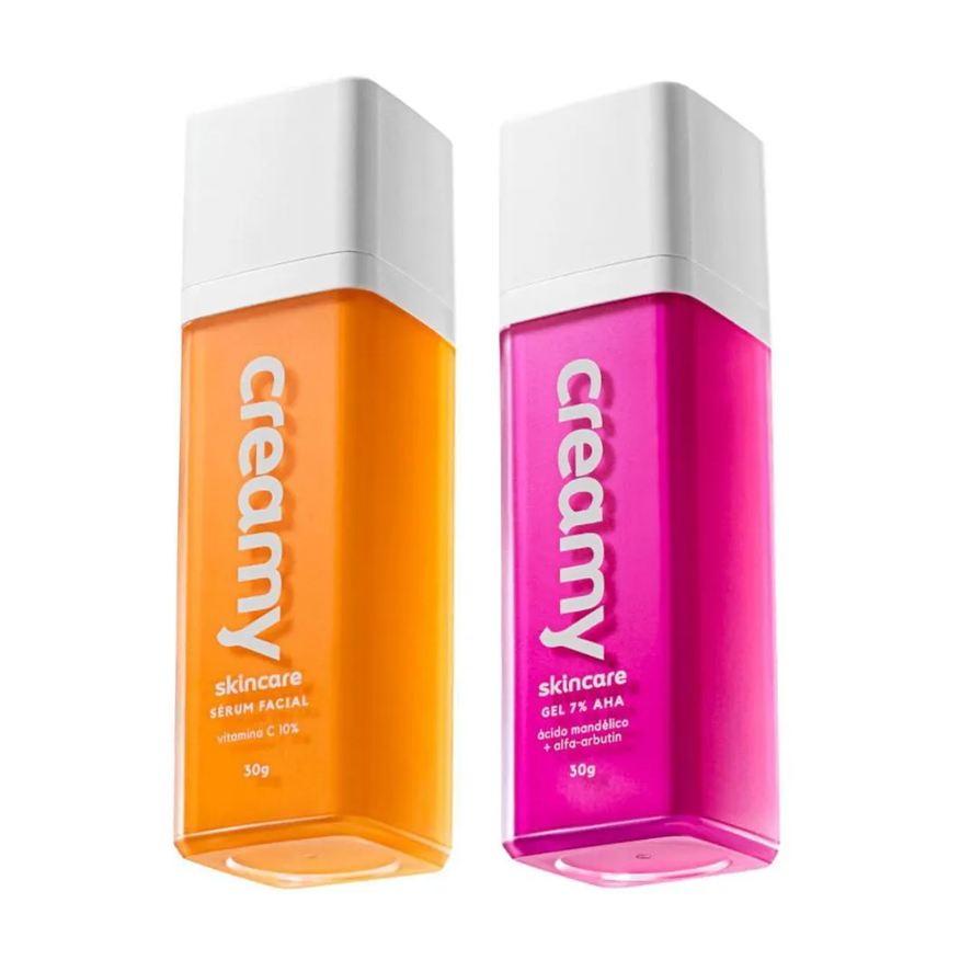 Creamy Sérum Antioxidante Vitamina C + Gel Clareador Antiacne Skincare