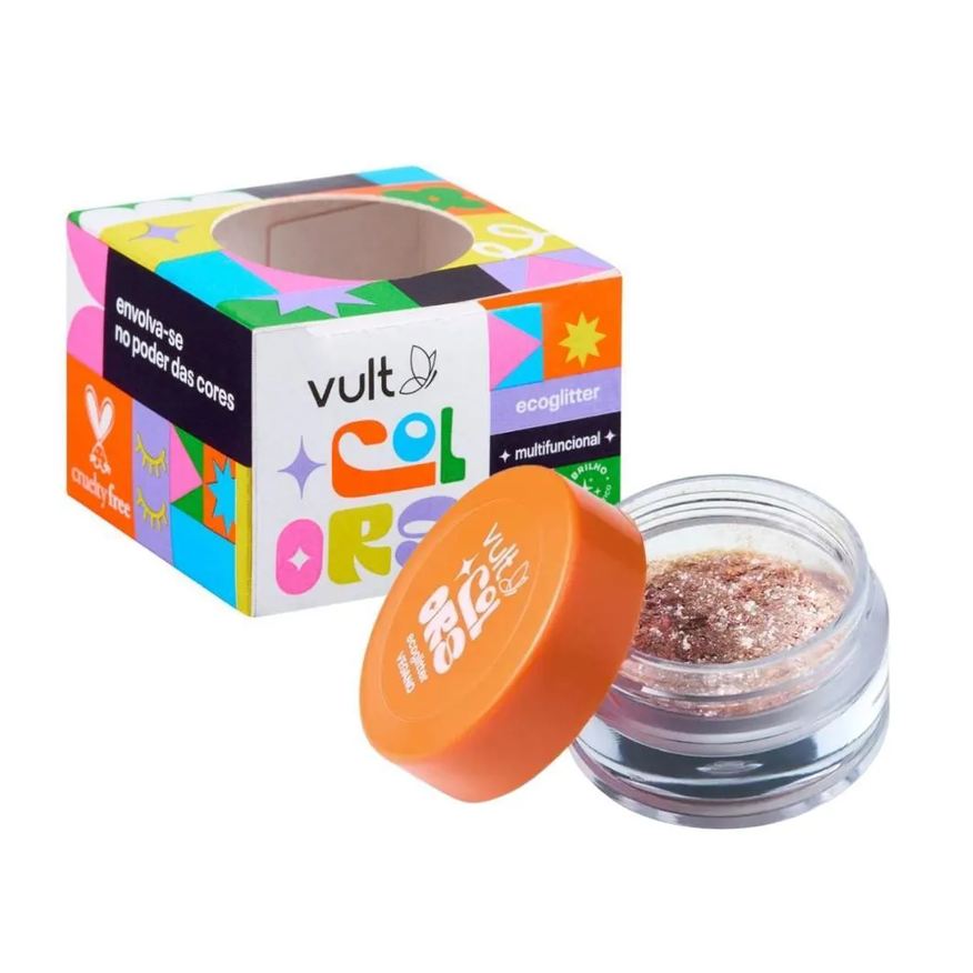 Vult Ecoglitter Multifuncional Colors Prata Paête 1g