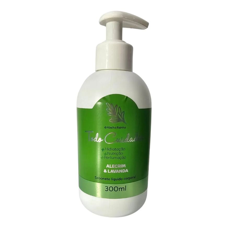 Abelha Rainha Sabonete Liquido Corporal Alecrim e Lavanda Todo Cuidado Mais 300ml