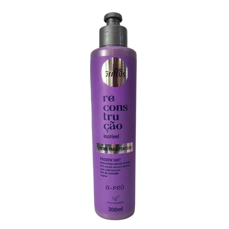 Griffus Creme para Pentear Reconstrução Incrível Vegano G-pró 300ml