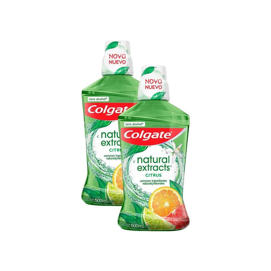 Colgate Kit 2 Enxaguante Bucal Natural Extracts Citrus 500ml